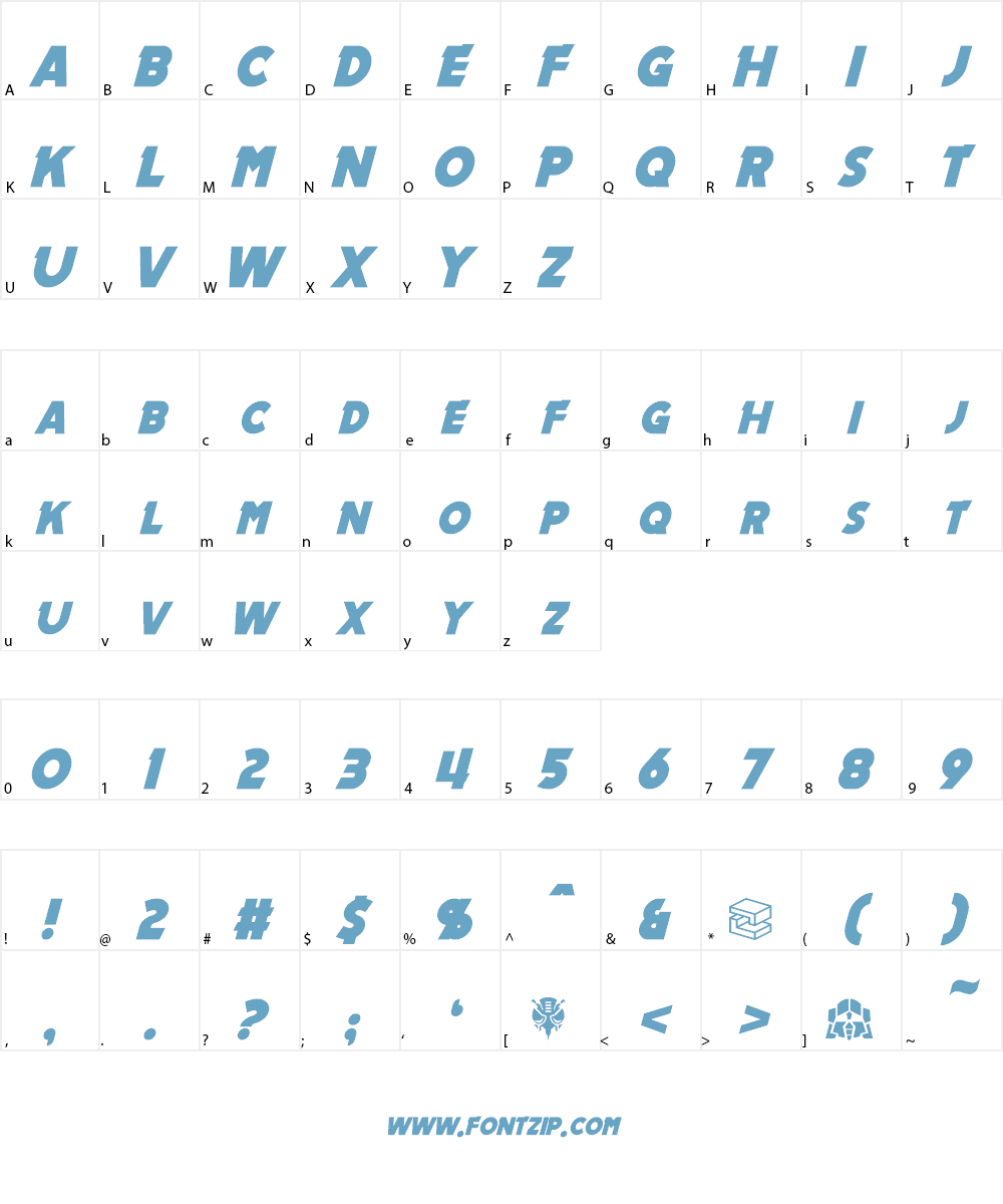 Mechalock Font Character